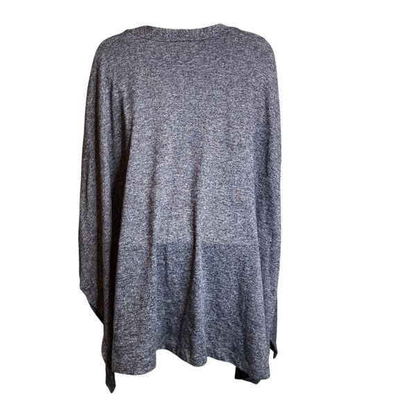 Talbots‎ Women's Heathered Blue Oversized Knit Sweater Size 2X/3X Lagenlook Boho - Picture 2 of 10